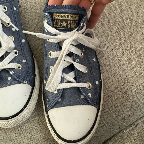 CONVERSE All-Stars Lo-Top Madison Polka Dot Sneakers Size 2 - Picture 2 of 7